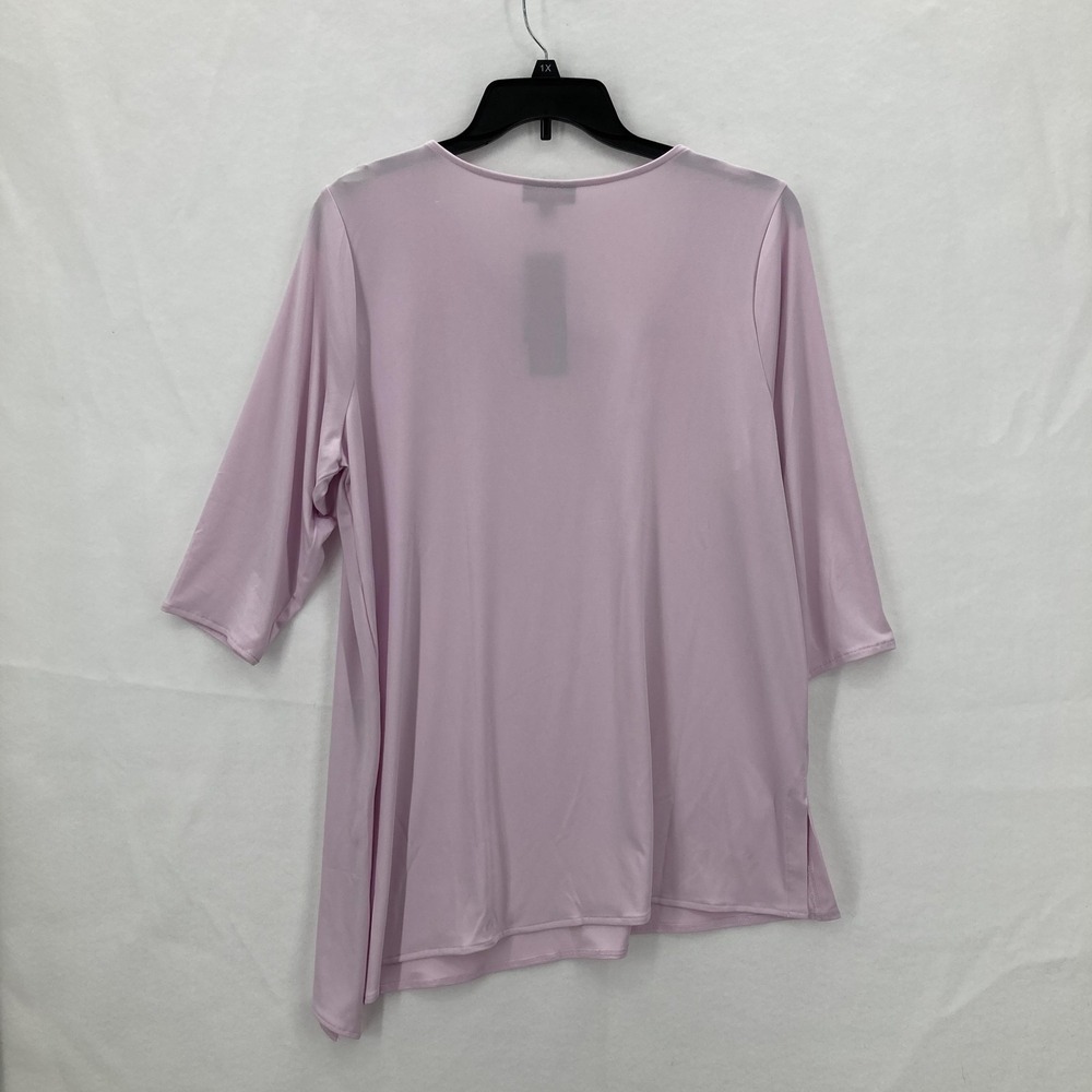 Alfani Shirt Womens 2XL Lavender Rain Lilac Cold Shoulder Stretch Asymmetrical - Picture 14 of 15